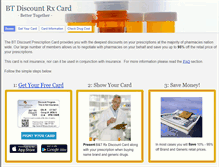 Tablet Screenshot of btdiscountcard.com